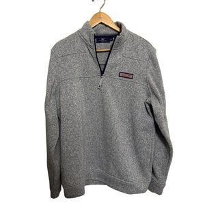 Vineyard Vines Gray Quarter Zip Sweater
